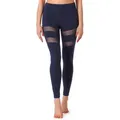 Merry Style Leggings Damen Lange Leggings Fitnesshose aus Viskose MS10-232 (1-tlg) elastischer Bund blau L