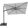 Doppler Pendelschirm, Hellgrau, Metall, Textil, 300x220 cm, 360° drehbar, regenabweisend, UV-beständig, wetterbeständig, LED-Beleuchtung, Sonnen- & Sichtschutz, Sonnenschirme, Ampelschirme