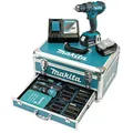 Makita Akku Schlagbohrschrauber DHP482RFX9 2x18 V 3,0 Ah + Ladegerät + Zubehör
