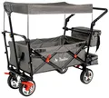 Pinolino® Bollerwagen AddPlus, BxTxH: 56x120x67 cm, mit Bremse, grau meliert