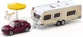 SIKU 10254200003 1/55 Auto Mit Wohnwagen
