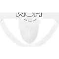 WOH Herren Jockstrap - Sexy Fun, Basic Slip, Logo, Baumwoll-Stretch, einfarbig Weiß M