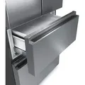 Hisense RF632N4WIE French Door Kühlkombination, 485 Liter, Super Freeze, Wasserspender, Edelstahl - Grau