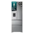 Hisense RF632N4WIE French Door Kühl-Gefrierkombination/ NoFrostPlus/ Inverter-Kompressor/ Wasserspender/ CrispZone/ 200 cm/ Kühlteil 336 l/ Gefrierteil 149 l/ 38 dB/ 295 kWh/ Jahr/ Inox-Look
