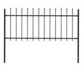 vidaXL Gartenzaun Gartenzaun Woerden mit Speerspitze Stahl 181 x 80 cm Schwarz, (1-St)