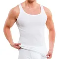 HERMKO Unterhemd 3000 (Pack, 5er) 100 % Bio Baumwolle Tank Top Basic Feinripp hergestellt in EU weiß D 9 = EU 3XL