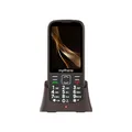 myPhone Halo 4 Plus LTE Seniorenhandy ohne Vertrag, Dual Nano-SIM, 3,5" Farbdisplay, große Tasten, Ladestation, Lange Standby-Zeit (2500 mAh), 4G, 2 MP Kamera – Praline Collection