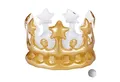 relaxdays Aufblasbares Partyzubehör 2 x Aufblasbare Krone gold