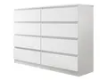 Mirjan24 Kommode mit 8 Schubladen Malwa M8, Mehrzweckschrank, Diele, Flur, Anrichte, Sideboard, Highboard, Esszimmer (Weiß)