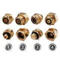 PELMOS Gasanschluss Adapter I 4 teiliges Gasflaschen Adapter - Set für das EU-Ausland I Zum Anschluss von Druckreglern an ausländischen Gasflaschen
