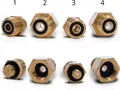 Pelmos Gaskocher Gasanschluss Adapter I 4 teiliges Gasflaschen Adapter, (Set für das EU-Ausland, 4-St), Zum Anschluss von Druckreglern an ausländischen Gasflaschen