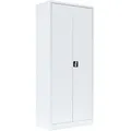 Lüllmann Stahl-Aktenschrank Metallschrank abschließbar Büroschrank Stahlschrank Weiß 1800 x 800 x 383 mm 530337