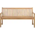 Beliani Gartenbank VIVARA Heller Holzfarbton 61x160x88