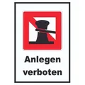 HB-Druck Hinweisschild Anlegen verboten Schild, wetterfest, stabil, UV-beständig, kratzfest DIN-A4 210x297mm