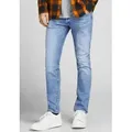 Jack & Jones Slim-fit-Jeans JJIGLENN Jeans mit schmaler Beinform und Stretch für Komfort Baumwollmischung, slim fit blau 33