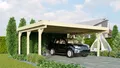 Karibu Einzelcarport Classic Grundpaket Stahl, kesseldruckimprägniert, BxT: 563x394,5 cm, 206 cm Einfahrtshöhe, aus Masivholz