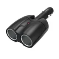 Hama 2-facher Zigarettenanzünder Verteiler 12V Gelenkstecker Schwarz