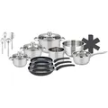ELO Basic Galactica Topfset Edelstahl & Aluminiumguss backofenfest Induktion silberfarben 15-teilig - Schwarz/Grau