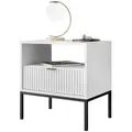 Lookway Nachttisch, Weiß, Holzwerkstoff, 54x56x39 cm, Schlafzimmer, Nachttische