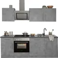 wiho Küchen Küchenzeile Cali - Küche mit E-Geräten - Komplett Set, Breite 220cm, Küche mit Hanseatic E-Geräten