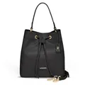 Lazarotti Bologna Damen Henkeltasche aus Echt-Leder | Handtasche mit abnehm- & längenverstellbaren Trageriemen | Bucket Bag 25 cm