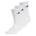 adidas Unisex Kinder Cushioned Crew Socks 3 Pairs, White / Black, 2-3 Years