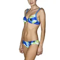 arena Damen Bügel Bikini Palmen (Schnelltrocknend, UV-Schutz UPF 50+, Chlor-/Salzwasserbeständig), Pix Blue Multi (810), 36