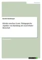 Kleider machen Leute. Pädagogische Aspekte von Kleidung als nonverbaler Botschaf