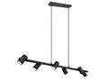 TRIO Leuchten LED Pendelleuchte, Dimmfunktion, LED wechselbar, Warmweiß, große Esstisch-lampe mehrflammig über Kücheninsel Schwarz Breite 115cm