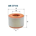 1x Luftfilter FILTRON AR 371/6 passend für VAG