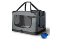 Juskys Tiertransporttasche Lassie, mit Decke, Tasche, Griffen und Fressnapf