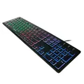 LogiLink ID0138 Beleuchtete Tastatur, LED Regenbogen-Hintergrundbeleuchtung schwarz