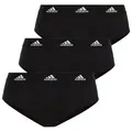 adidas Sportswear Bikinislip "Sport Active Comfort Cotton" (3er Pack) Logo-Web-Bund, elastisches Single Jersey, schnelltrocknend schwarz XXL