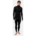 DANISH ENDURANCE Funktionsshirt Thermal w/ Halfzip Merino Thermounterwäsche Herren, warmes Funktionsset mit Zipper schwarz XXL