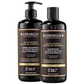 Kerargan - Anti-Haarausfall Shampoo & Spülung Duo mit Rizinusöl für trockenes, brüchiges, geschwächtes Haar - Fördert das Wachstum - Ohne Sulfate, Silikone, GVO - 2x500 ml