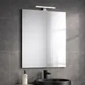 Kiamami Valentina - 80x60 Umkehrbarer Badezimmerspiegel Mit 20cm Chromlampe