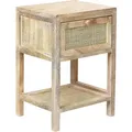 Nachttisch Mit 1 Schublade Esto Paulownia-holz Hellbraun