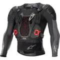 Alpinestars Bionic Plus V2, Protektorenjacke Level-2 - Schwarz/Dunkelgrau/Rot - S