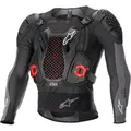 Alpinestars Bionic Plus V2 Protektorenjacke, schwarz-rot, Größe S für Männer