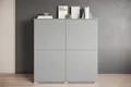OTTO home Highboard Kenia, moderne grifflose Hochkommode mit 4 Türen, Breite 120 cm (1 St), Push-to-Open-Fronten, höhenverstellbaren Einlegeböden