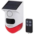 Sygonix Mini-Alarmanlage Weiß, Rot mit LED, mit Bewegungsmelder, mit Fernbedienung, mit Solar, mit WLAN 120 dB SY-6515320