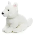 Uni-Toys - Weißer Schweizer Schäferhund Welpe, sitzend (ohne Leine) - 26 cm (Höhe) - Plüsch-Hund, Berger Blanc Suisse - Plüschtier, Kuscheltier