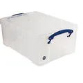 3 Stück-REALLY USEFUL BOX 9 Liter- 395x255x155 mm- für 24 DVDs/A4 Papier-transp.