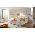 Mid.you Boxspringbett, Creme, Kunststoff, H2, 7-Zonen, Höhe ca. 18 cm, 240x200 cm, Federkernmatratze, gepolstertes Kopfteil, Bettkasten, Schlafzimmer, Betten, Doppelbetten