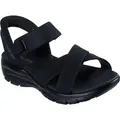 Skechers SlipIns Relaxed Easy Going Somewhere Sunny Sandalen Damen 163534 BBK, Schuhgröße:38 EU - Schwarz - 38