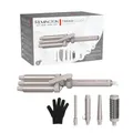 Remington Lockenstab 5in1 [Welleneisen, Rundbürste 38mm, 3 Lockenaufsätze 13-33mm] Trendology (LED display 130°C - 210°C, Beach Waves, Spirallocken & Natürliche Locken für alle Haartypen) CI41MS5
