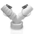 Doppelanschluss für Waschmaschine, Spülmaschine 1 Zoll - Abfluss Adapter für Geschirrspüler und Waschmaschine - Y-adapter für Schlauch mit Eingangsstutzen von 19-24 mm und Abgang DN 25 -Rohr