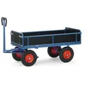 Handpritschenwagen 6456V mit Zugöse, Vollgummireifen, Tragkraft 1.250kg - blau