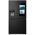 Hisense Multi-Door, Schwarz, Metall, 4 Schublade(n),4 Schublade(n) Schubladen, E, 91.4x178.5x72.5 cm, Abtauautomatik, LED-Innenbeleuchtung, Warneinrichtung bei geöffneter Tür, No-Frost, Temperaturanzeige, Eiswürfelbereiter, Anti-Fingerprint-Beschichtung, Super-Kühlen, Urlaubsschaltung, Null-Grad-Zone, LED-Display, höhenverstellbare Füße, Wasserspender, Crushed Ice, Eiswürfelspender, WLAN-Steuerung, Küchengeräte, Küchenelektrogeräte, Kühl- & Gefrierschränke, Kühlschränke, Standkühlschränke