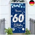 GoldRock Banner Deko 60 Geburtstag Mann Frau Blau, zum 60 Geburtstag Deko